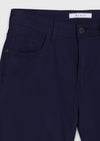 Lacivert Düz Dokuma Slim Fit Casual Pamuk Karışımlı Pantolon
