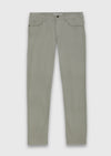Gri Düz Dokuma Slim Fit Casual Pamuk Karışımlı Pantolon
