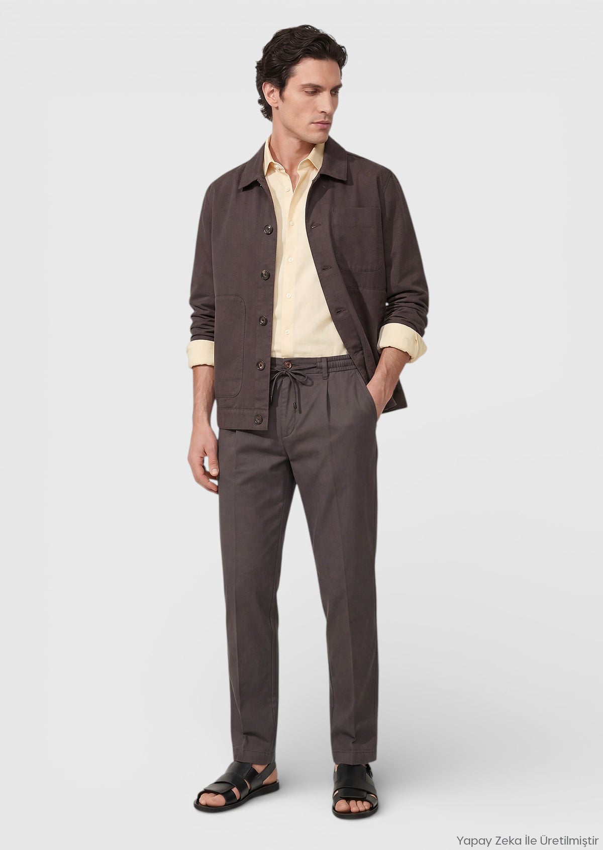 Mürdüm Düz Casual Fit Uzun Dokuma Pamuk Karışımlı Overshirt