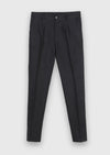 Siyah Düz Dokuma Jogging Fit Casual %100 Keten Pantolon