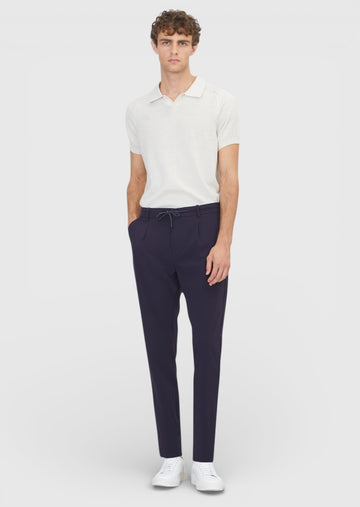 Lacivert Düz Teknik Jogging Fit Casual Pantolon