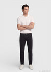 Siyah Düz Dokuma Regular Fit Casual %100 Pamuk Pantolon