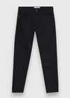 Siyah Düz Dokuma Regular Fit Casual %100 Pamuk Pantolon