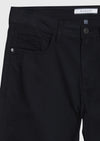 Siyah Düz Dokuma Regular Fit Casual %100 Pamuk Pantolon