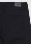 Siyah Düz Dokuma Regular Fit Casual %100 Pamuk Pantolon