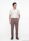 Mürdüm Düz Dokuma Relaxed Fit Casual Pamuk Karışımlı Pantolon