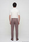Mürdüm Düz Dokuma Relaxed Fit Casual Pamuk Karışımlı Pantolon