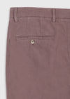 Mürdüm Düz Dokuma Relaxed Fit Casual Pamuk Karışımlı Pantolon