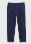 Lacivert Düz Dokuma Relaxed Fit Casual Pamuk Karışımlı Pantolon