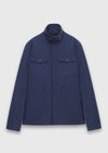 Lacivert Regular Fit Gizli Kapüşon Casual Teknik Mont