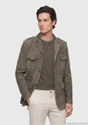 Açık Yeşil Düz Regular Fit Deri Ceket