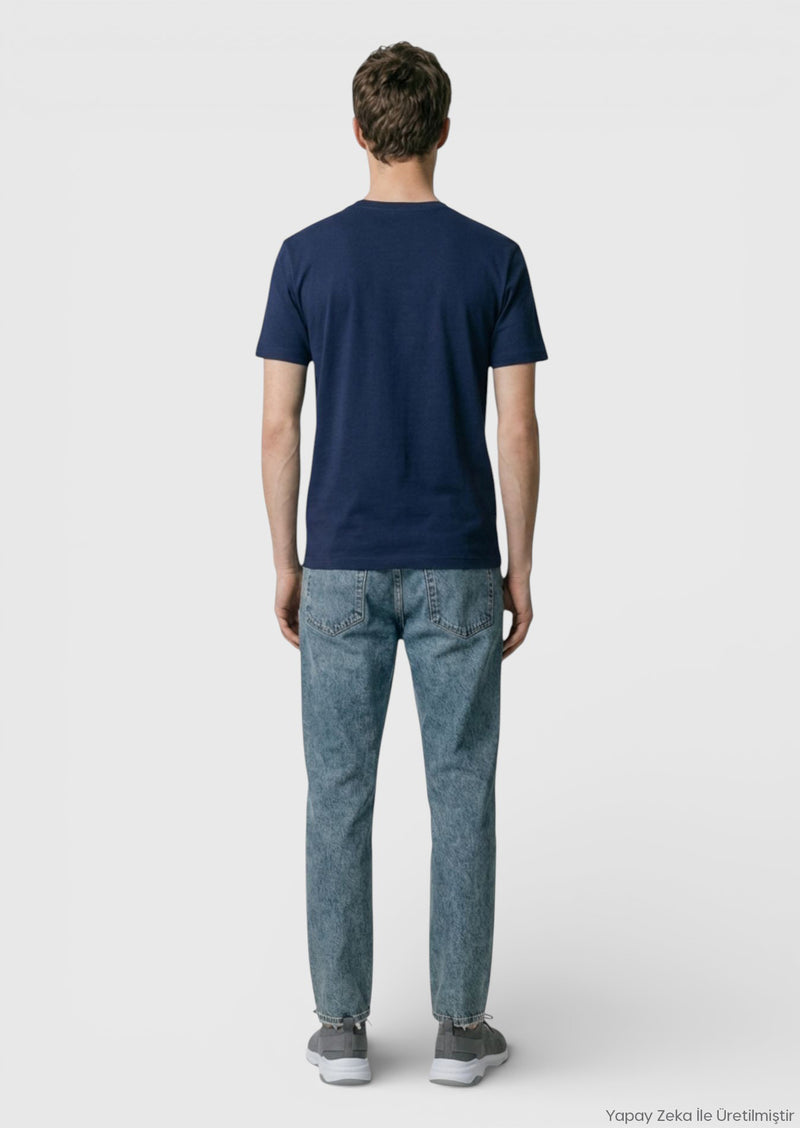 Lacivert Düz T-Shirt