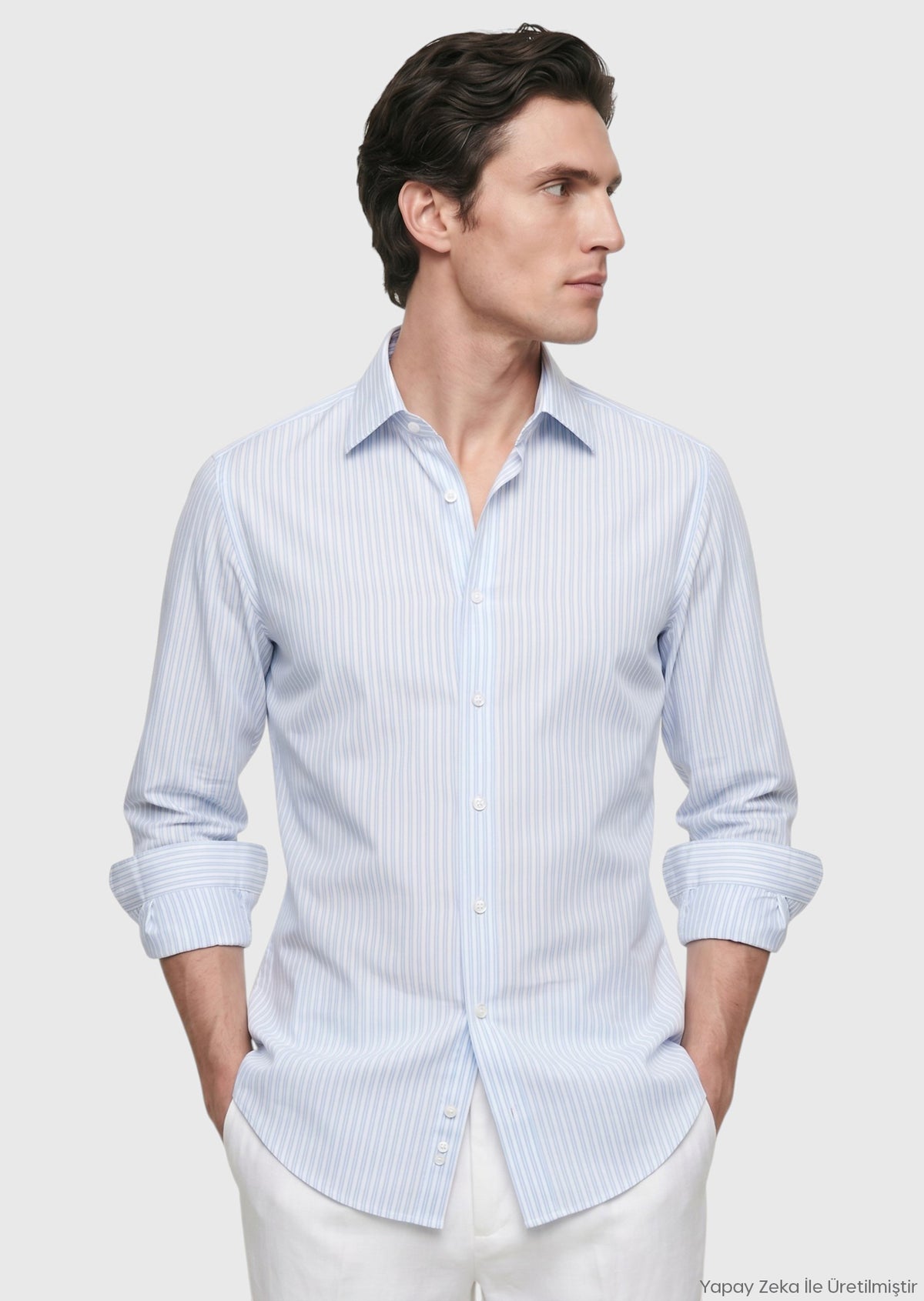 Mavi Casual Fit Uzun Dokuma Casual Pamuk Karışımlı Gömlek