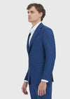 Lacivert Çizgili Zeroweight Slim Fit %100 Yün Takım Elbise