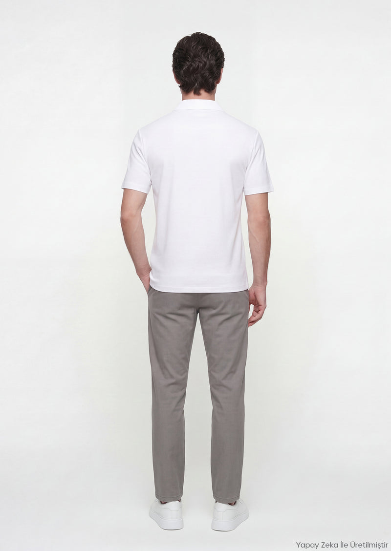 Beyaz Düz T-Shirt