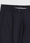 Lacivert Düz Dokuma Regular Fit Klasik Yün Karışımlı Pantolon