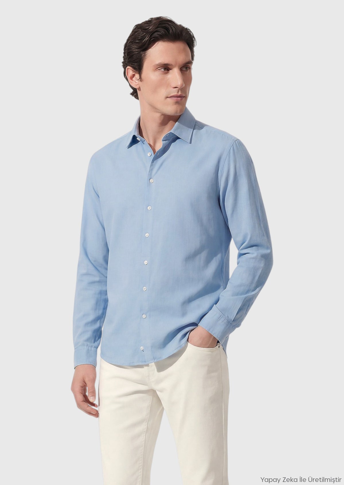 Mavi Casual Fit Uzun Dokuma Casual %100 Pamuk Gömlek