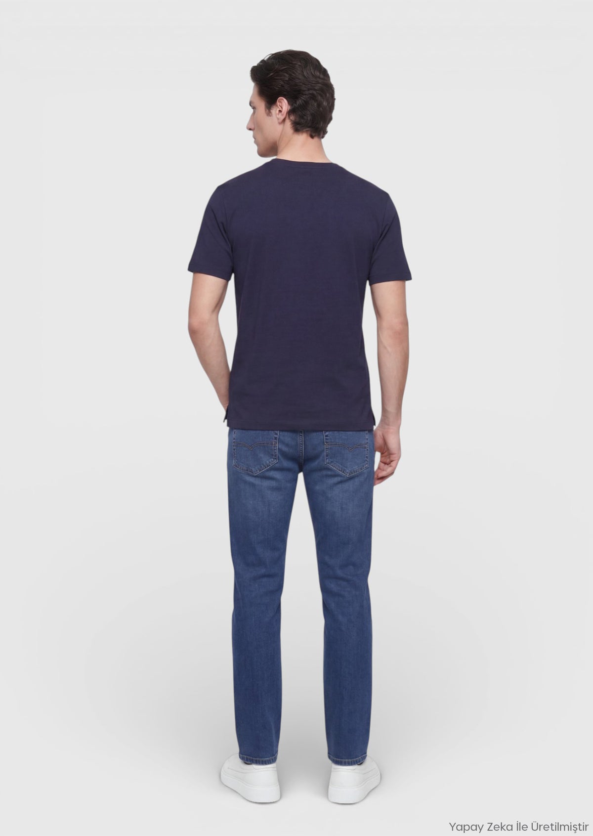 Lacivert Düz T-Shirt