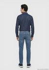 Lacivert Düz Slim Fit Denim Pamuk Karışımlı Pantolon