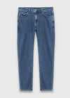 Lacivert Düz Slim Fit Denim Pamuk Karışımlı Pantolon