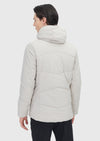 Bej Regular Fit Kapüşonlu Casual Dokuma Mont