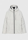 Bej Regular Fit Kapüşonlu Casual Dokuma Mont