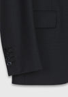 Siyah Mikro Modern Fit Yün Karışımlı Takım Elbise