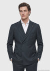 Yeşil Düz Zeroweight Slim Fit %100 Yün Takım Elbise