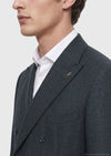 Yeşil Düz Zeroweight Slim Fit %100 Yün Takım Elbise