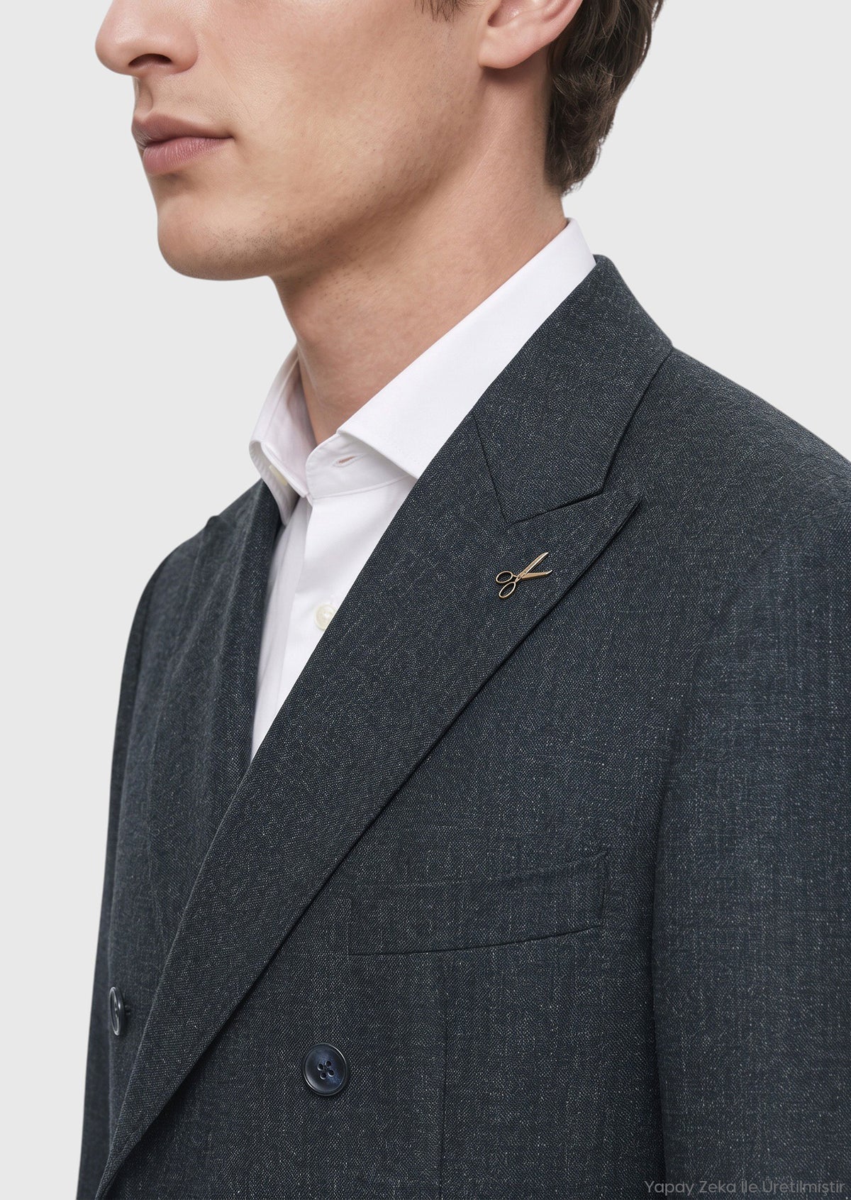 Yeşil Düz Zeroweight Slim Fit %100 Yün Takım Elbise