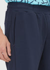 Lacivert Düz Örme Regular Fit Casual Bermuda
