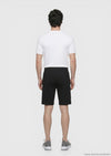 Siyah Düz Örme Regular Fit Casual Bermuda