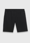 Siyah Düz Örme Regular Fit Casual Bermuda