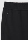 Siyah Düz Örme Regular Fit Casual Bermuda