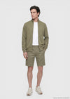 Haki Düz Örme Regular Fit Casual Bermuda