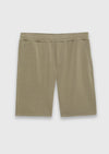 Haki Düz Örme Regular Fit Casual Bermuda