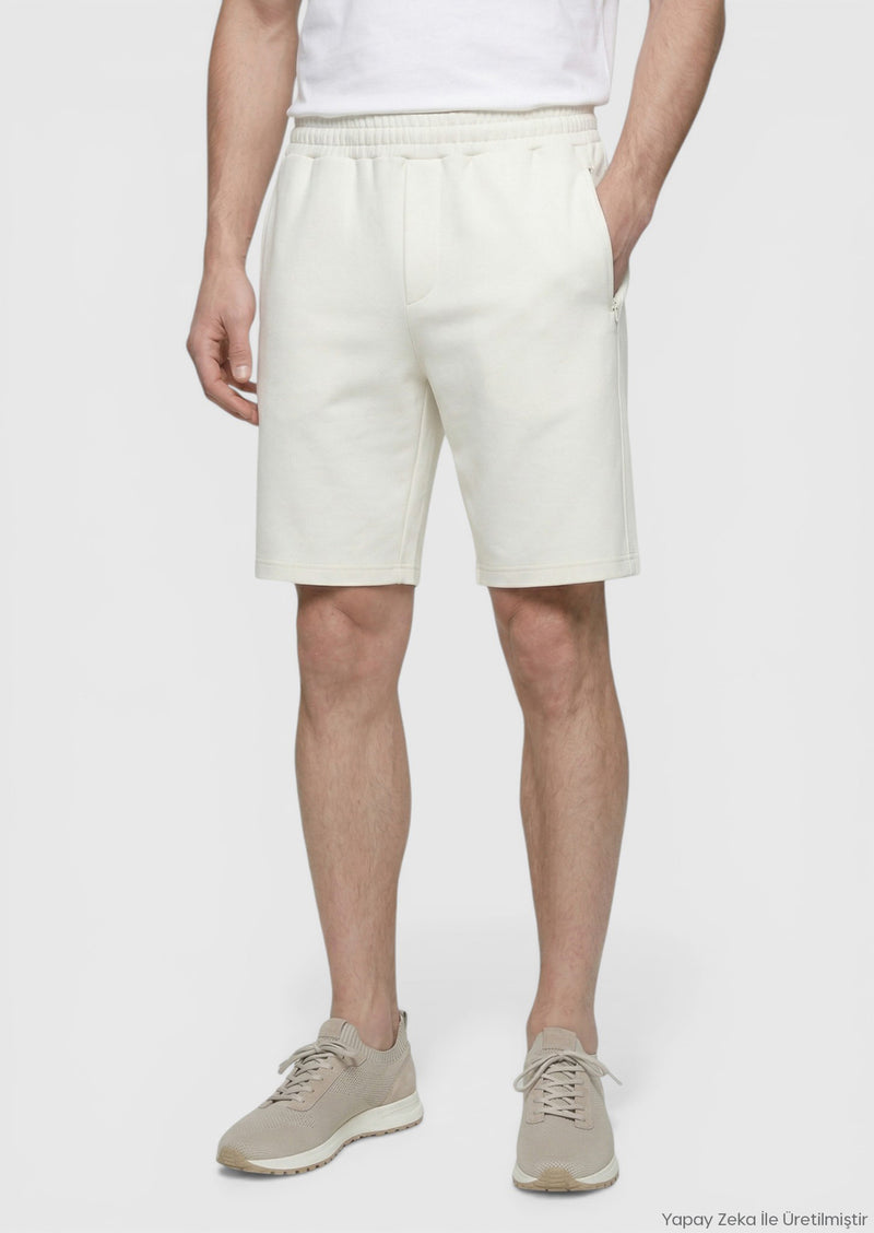 Taş Düz Örme Regular Fit Casual Bermuda