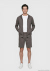 Mürdüm Düz Örme Regular Fit Casual Bermuda