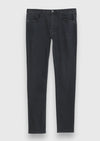 Antrasit Düz Slim Fit Denim Pamuk Karışımlı Pantolon