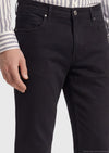 Siyah Düz Slim Fit Denim Pamuk Karışımlı Pantolon