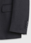 Lacivert Desenli Modern Fit Yün Karışımlı Takım Elbise