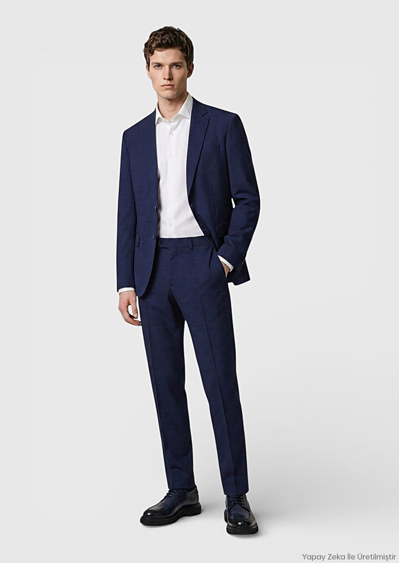 Renkli Zeroweight Slim Fit Yün Karışımlı Takım Elbise
