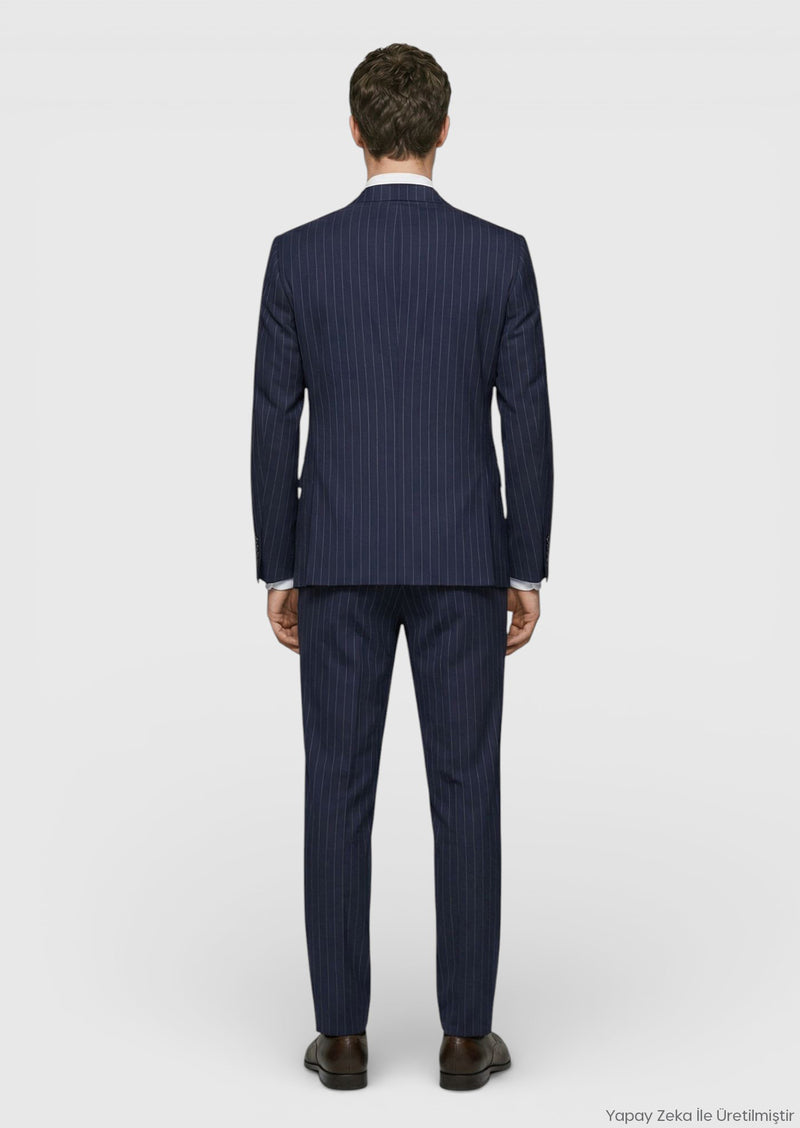 Renkli Zeroweight Slim Fit %100 Yün Takım Elbise