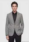 Gri Modern Fit İpek Karışımlı Ceket