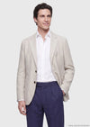 Ekru Zeroweight Slim Fit %100 Keten Ceket