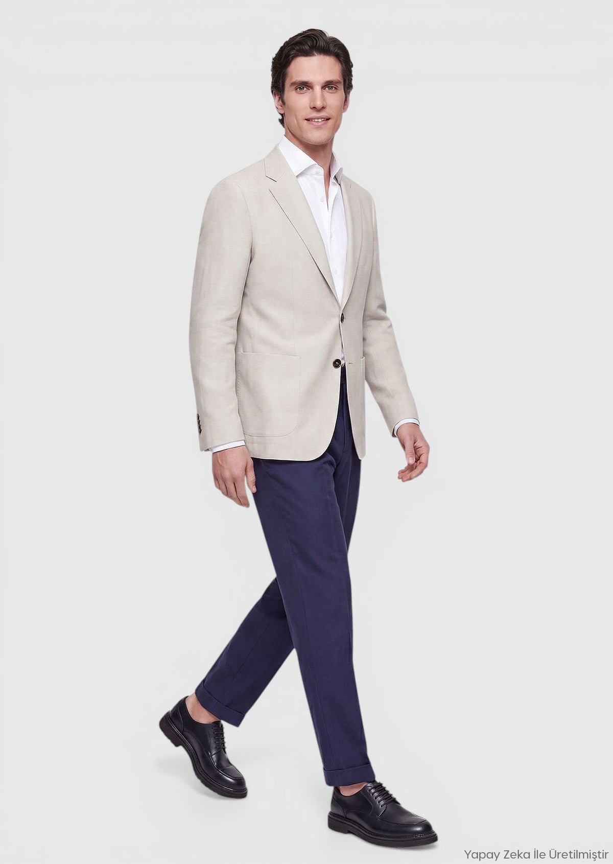 Ekru Zeroweight Slim Fit %100 Keten Ceket