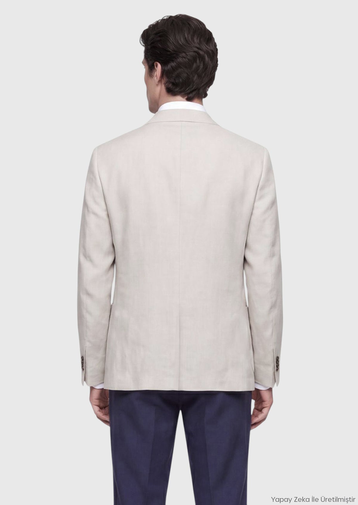 Ekru Zeroweight Slim Fit %100 Keten Ceket
