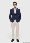 Lacivert Shirt Shoulder Slim Fit %100 Yün Ceket