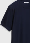 Lacivert Jakarlı %100 Pamuk T-Shirt