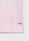 Pembe Düz %100 Keten T-Shirt